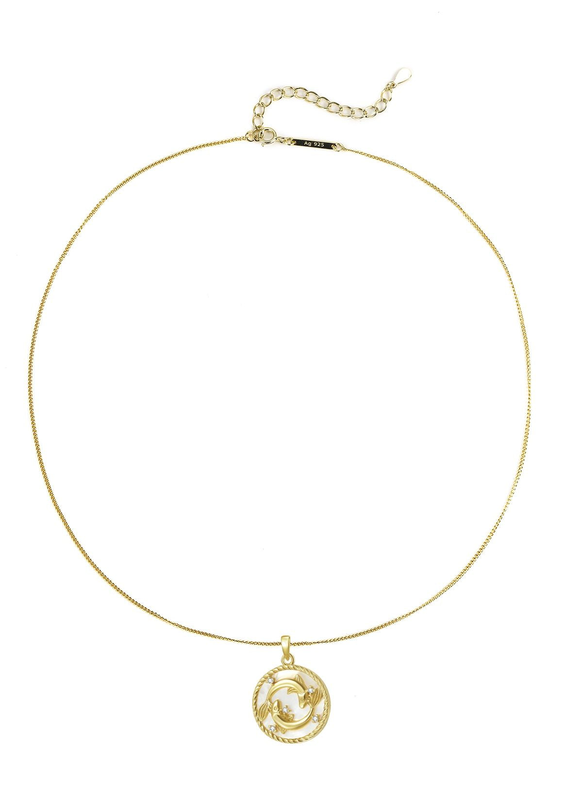 Collier pendentif zodiaque Poissons