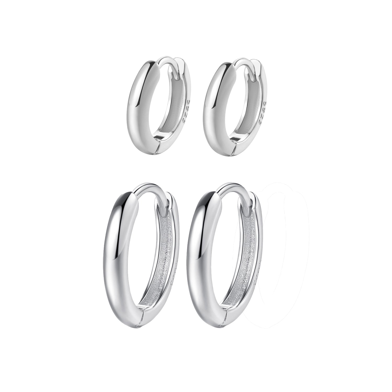 Set Pendientes Poise en Plata de Ley 925