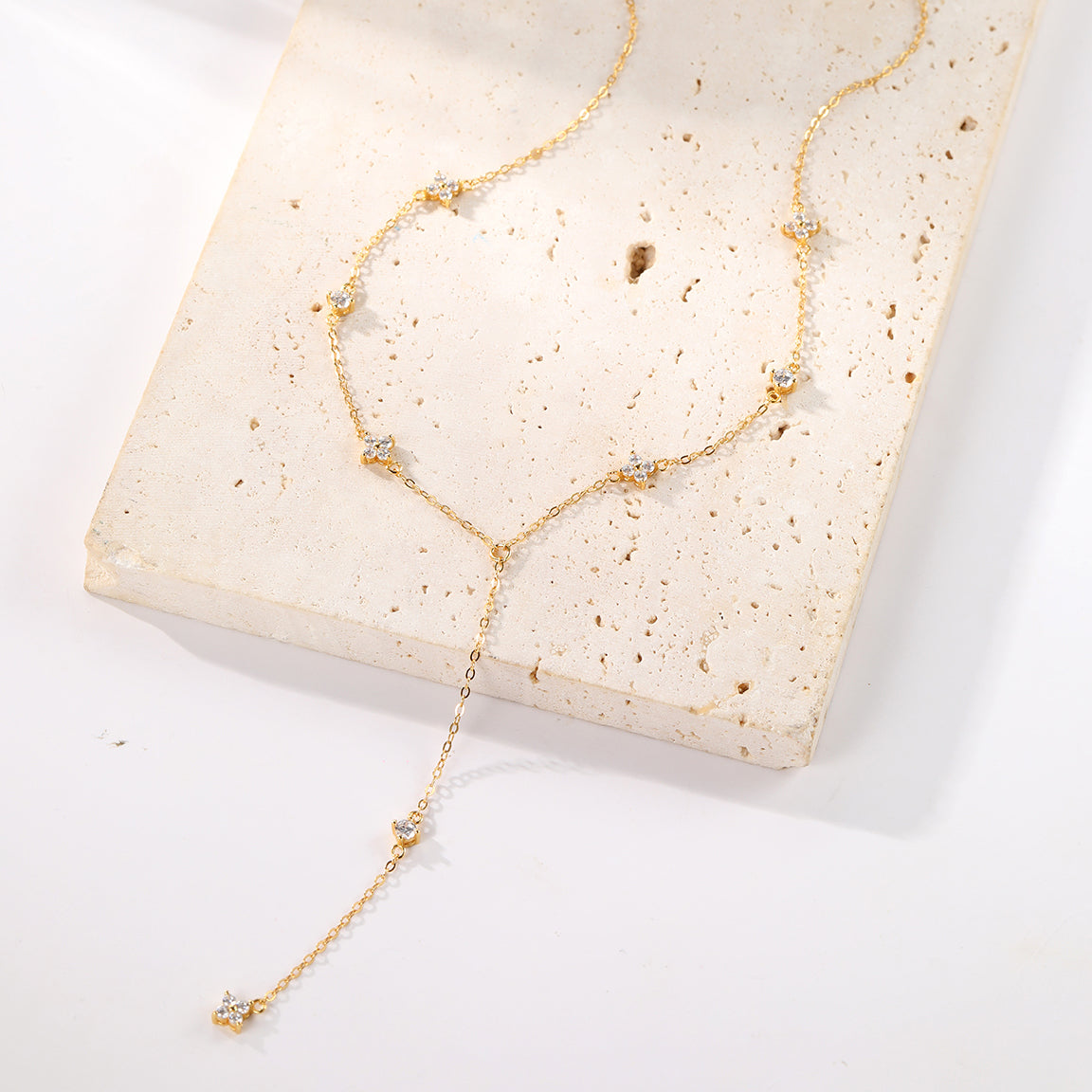 Posy Y Kette Sterlingsilber Gold