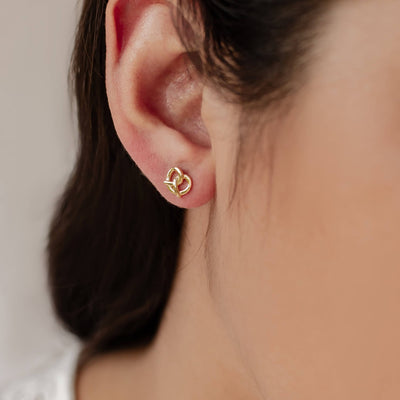 Clous d'Oreille Pretzel Sterling Argent