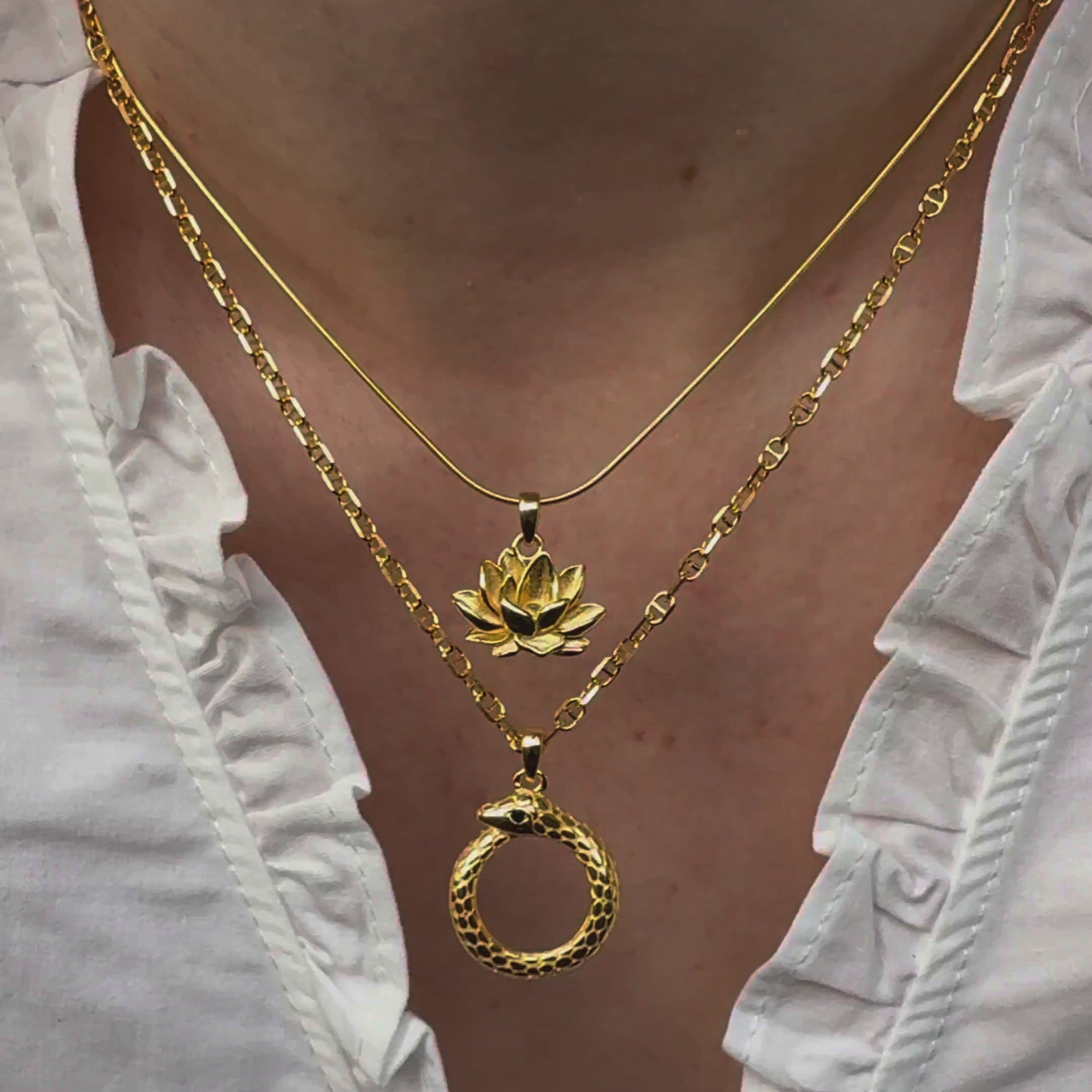 Snake Ouroboros Pendant Necklace for Renewal Sterling Silver