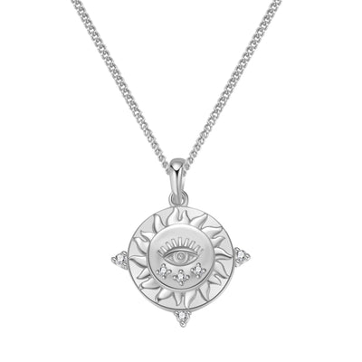 Protection Pendant Necklace Sterling Silver