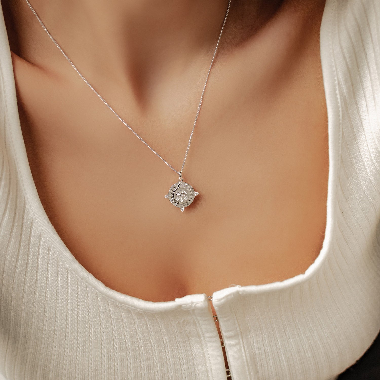 Collier Pendentif "Protection" Sterling Argent