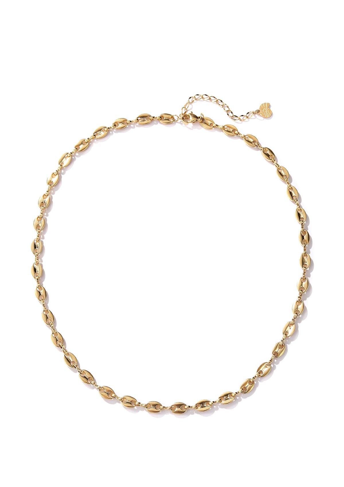 Puffed Mariner Chain Necklace Gold