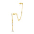 Radiant Doppel Ear Cuff Ohrring mit Kette Sterlingsilber Gold