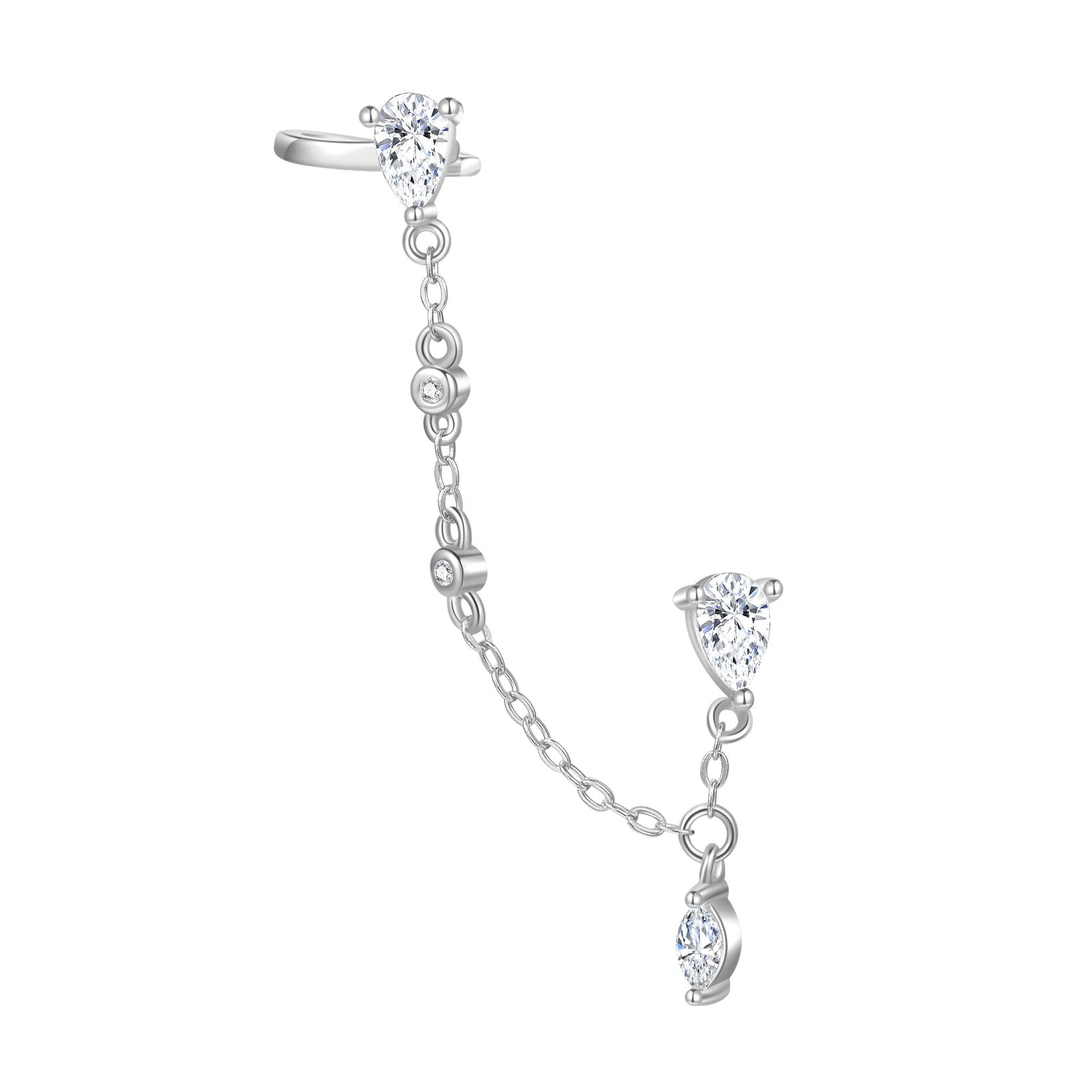 Boucles d’Oreilles Double Radiant Argent Sterling en Or