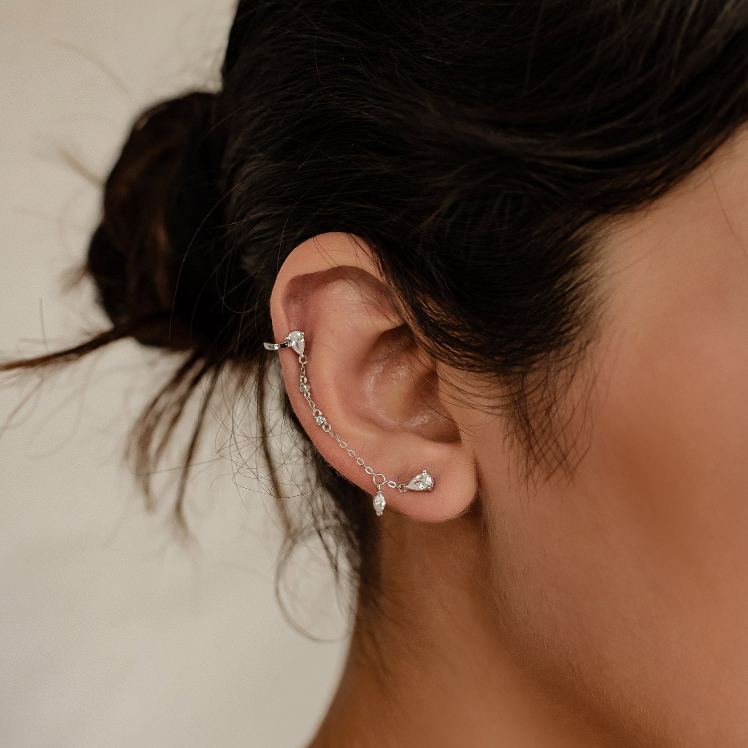 Boucles d’Oreilles Double Radiant Argent Sterling en Or