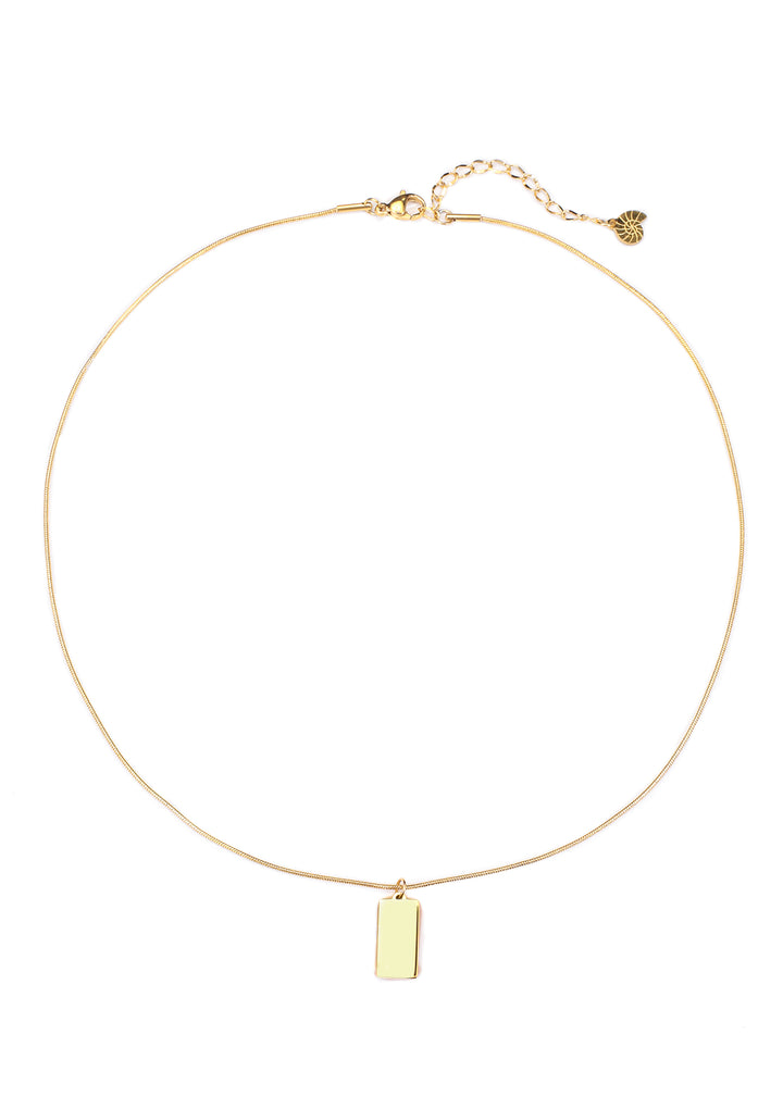 Kette Viereck Anhänger Gold