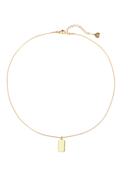 Rectangle Pendant Necklace Gold – Hey Happiness