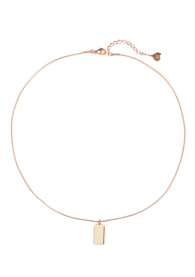 Kette Viereck Anhänger Rosegold