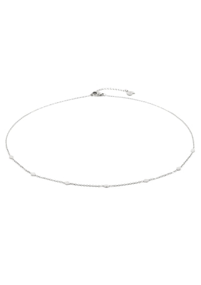 Collar Delicado de Dije Rombo en Plata