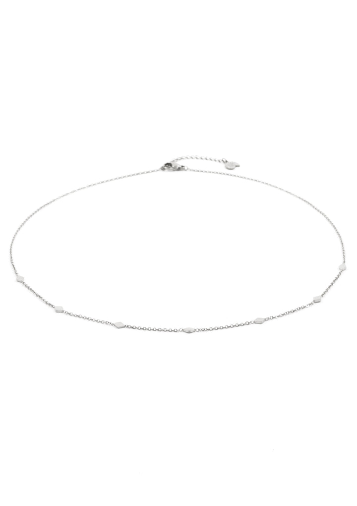 Collier Délicat Rhombe Charme en Argent