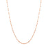 Flattened Rolo Chain Necklace Rose Gold