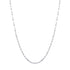 Flattened Rolo Chain Necklace Silver