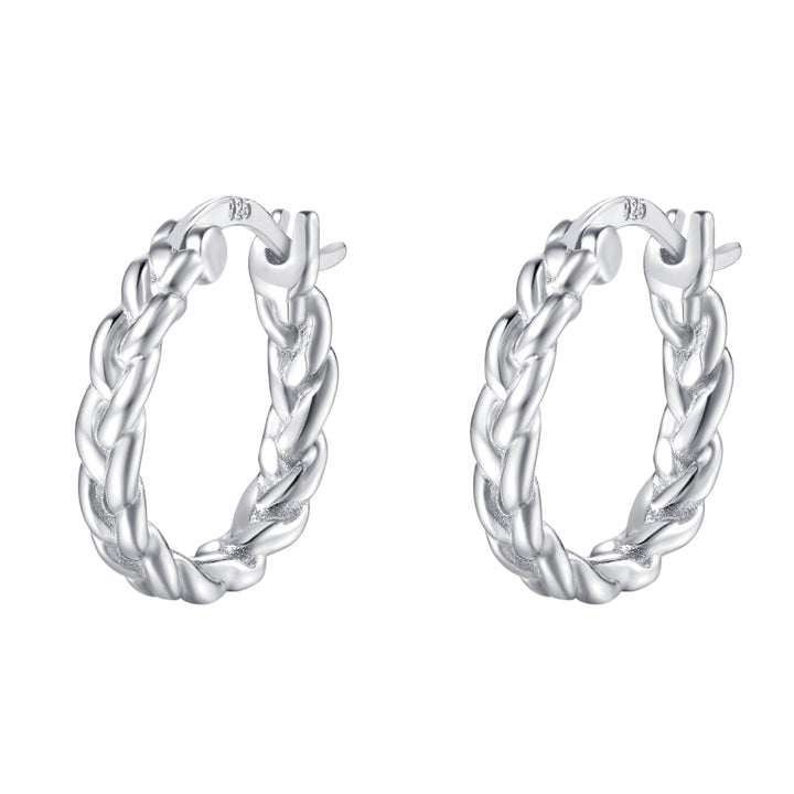 Geflochtene Creolen Sterlingsilber