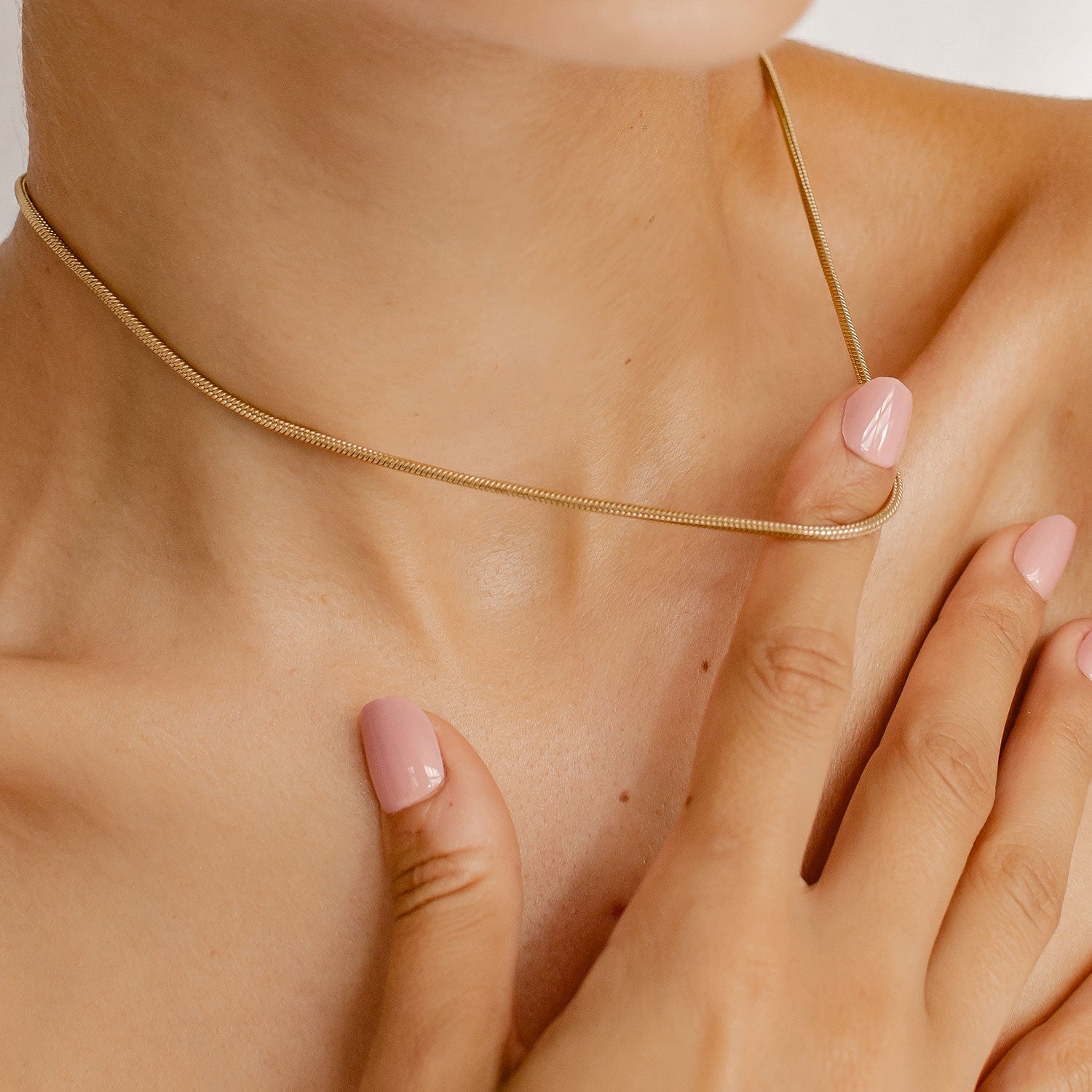 Runde Schlangenkette Gold