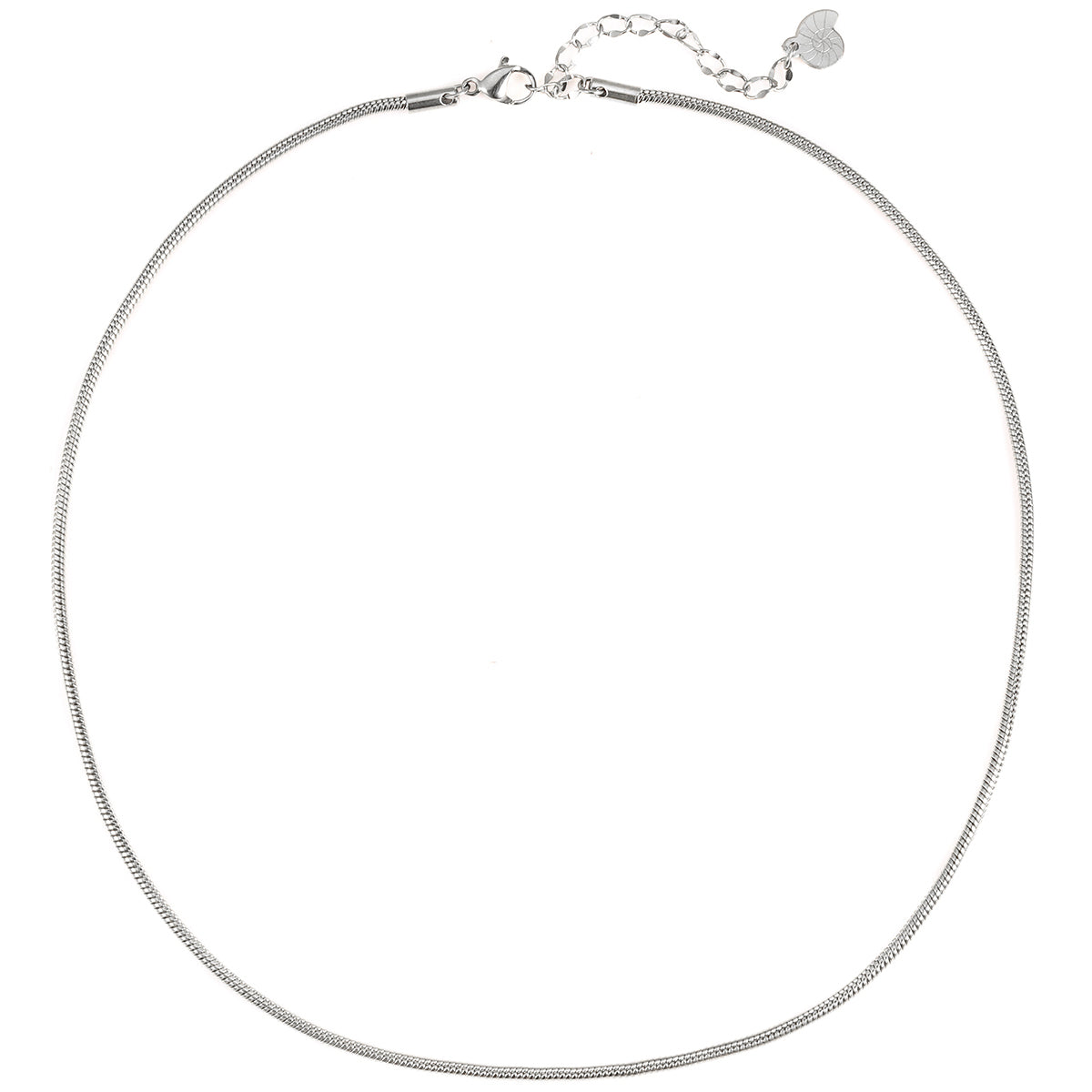 Collar Cadena Serpiente Redonda en Plata