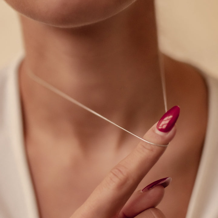 Round Snake Chain Necklace Sterling Silver