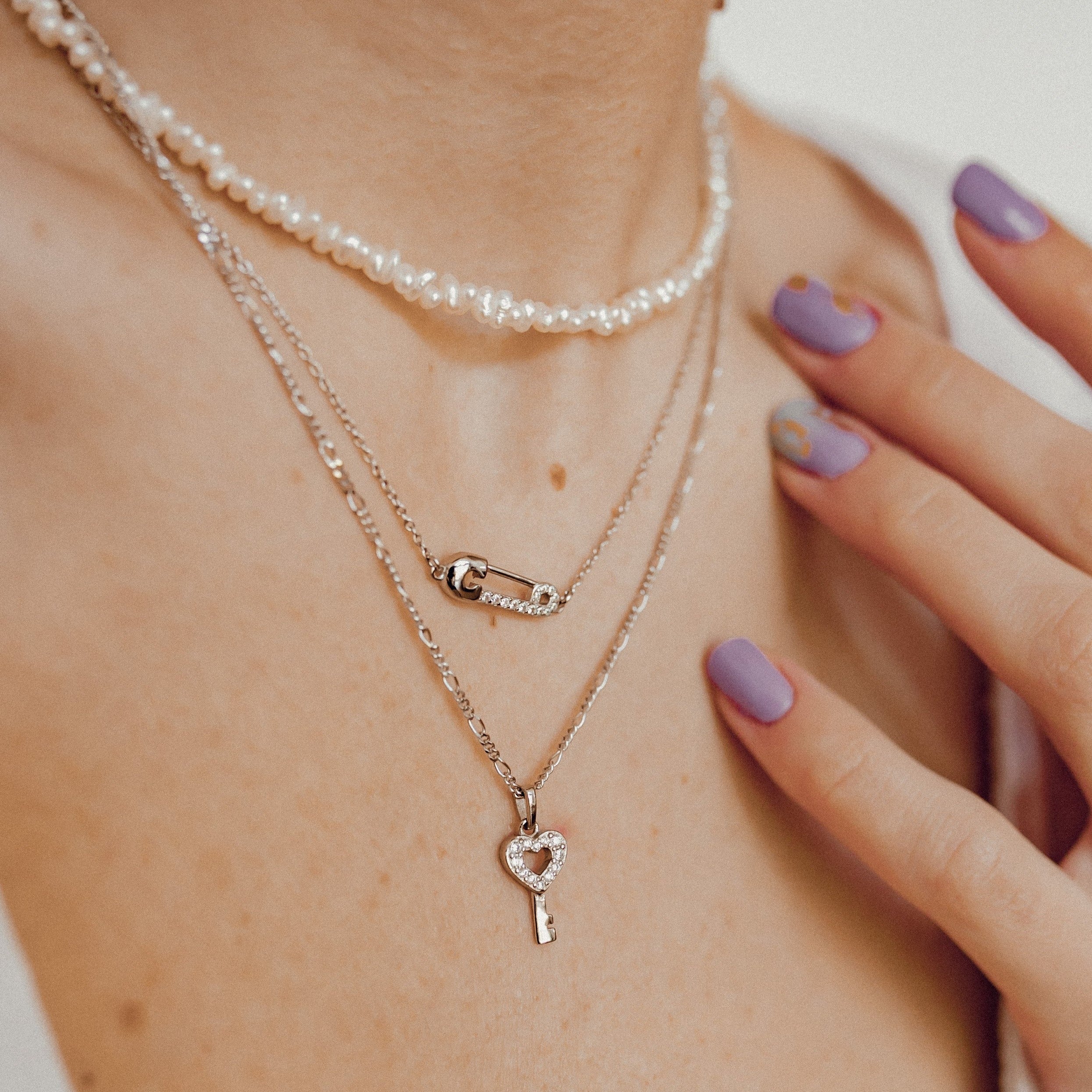 Safety Pin Pendant Necklace Sterling Silver – Hey Happiness Safety Pin Pendant Necklace Sterling Silver – Hey Happiness
