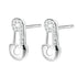 Safety Pin Stud Earrings Sterling Silver