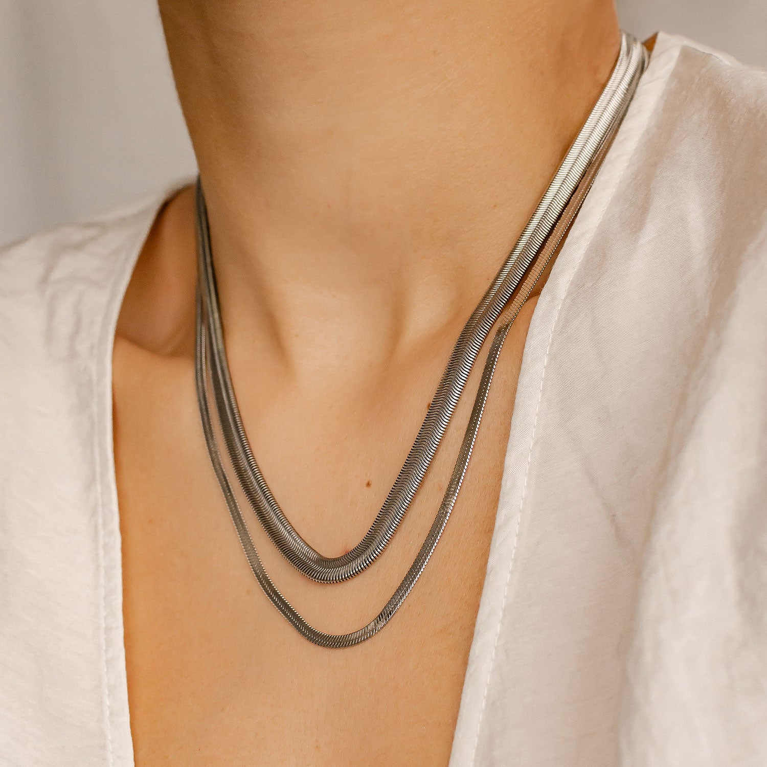Snake Chain Necklace Set