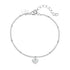 Muschelschale Herz Armband in Silberfarbe
