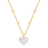 Pendentif Coeur Coquillage Collier Chaîne en Or