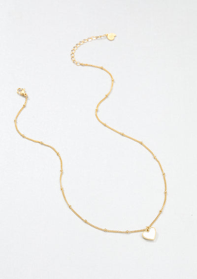 Pendentif Coeur Coquillage Collier Chaîne en Or