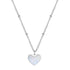 Shell Heart Pendant Chain Necklace Silver