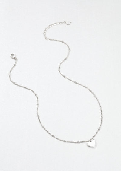 Collar de Cadena con Colgante Corazón Concha en Plata