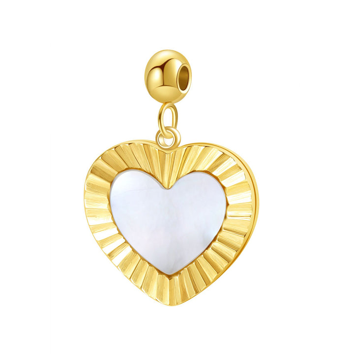 Colgante Corazón Brillante en Oro
