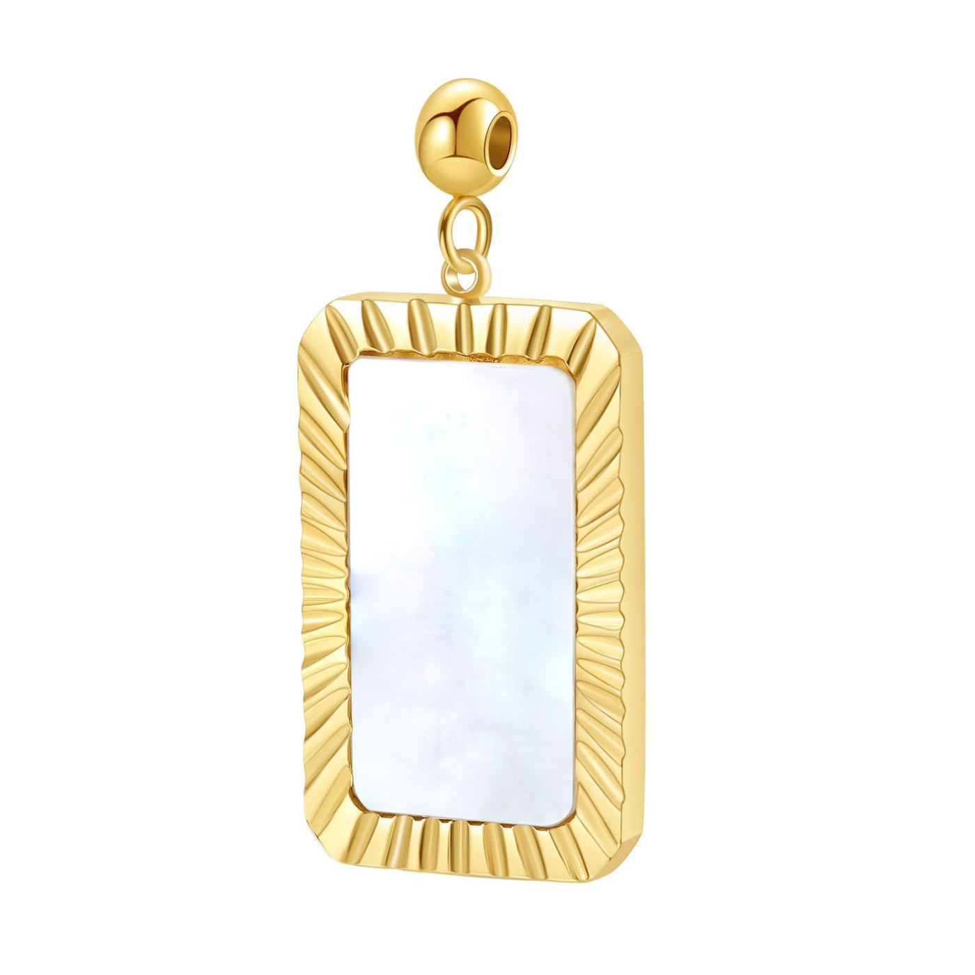 Pendentif Rectangle Brillant en Or