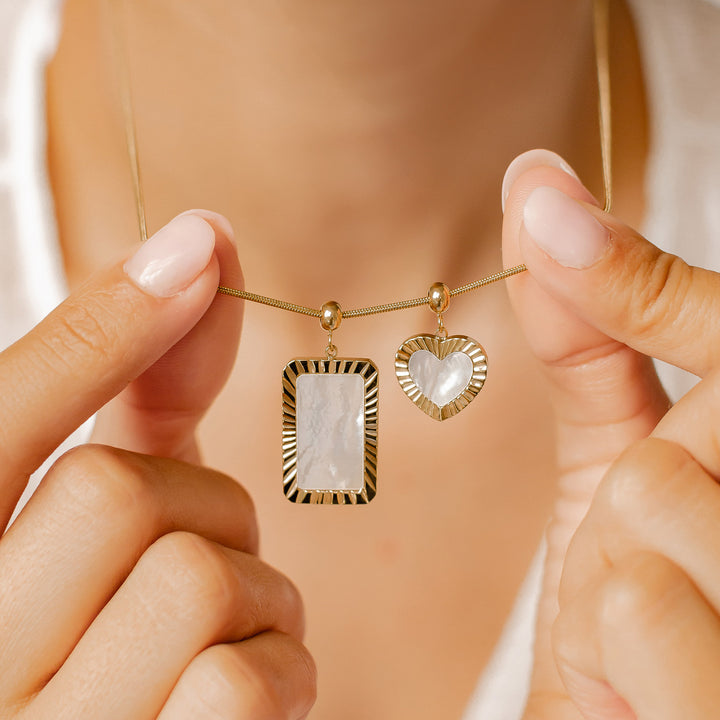 Shining Rectangle Pendant Gold