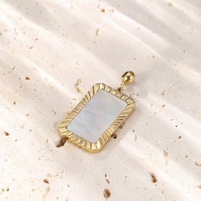 Pendentif Rectangle Brillant en Or