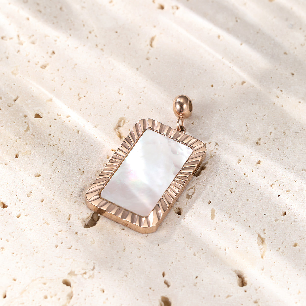 Pendentif Rectangle Brillant en Or