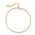 Bracelet de Cheville Fine Chaîne Singapour en Or Rose