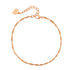 Fine Singapore Chain Anklet Rose Gold