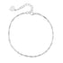 Bracelet de Cheville Fine Chaîne Singapour en Argent