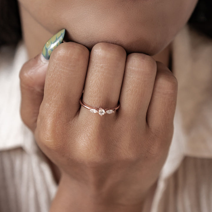 Slim Nexus Ring Sterling Silver Gold
