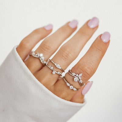 Bague Mince Trio Sterling Argent