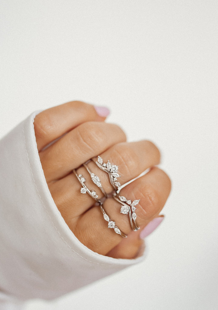 Bague Mince Trio Argent Sterling