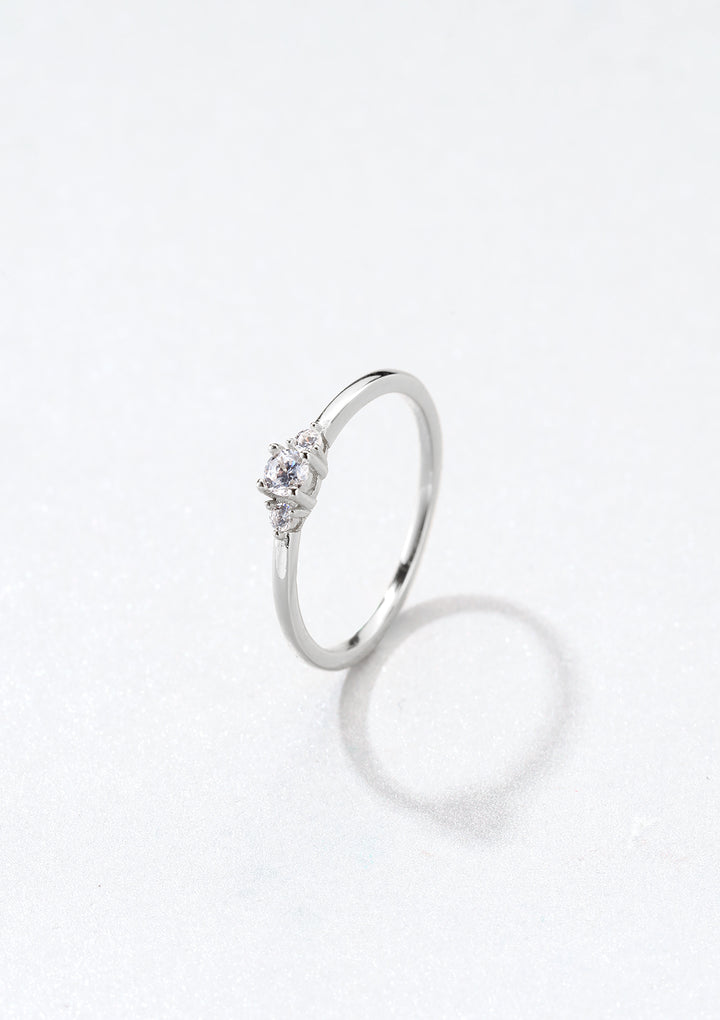 Bague Mince Trio Argent Sterling