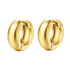 Small Chunky Hoop Earrings Gold