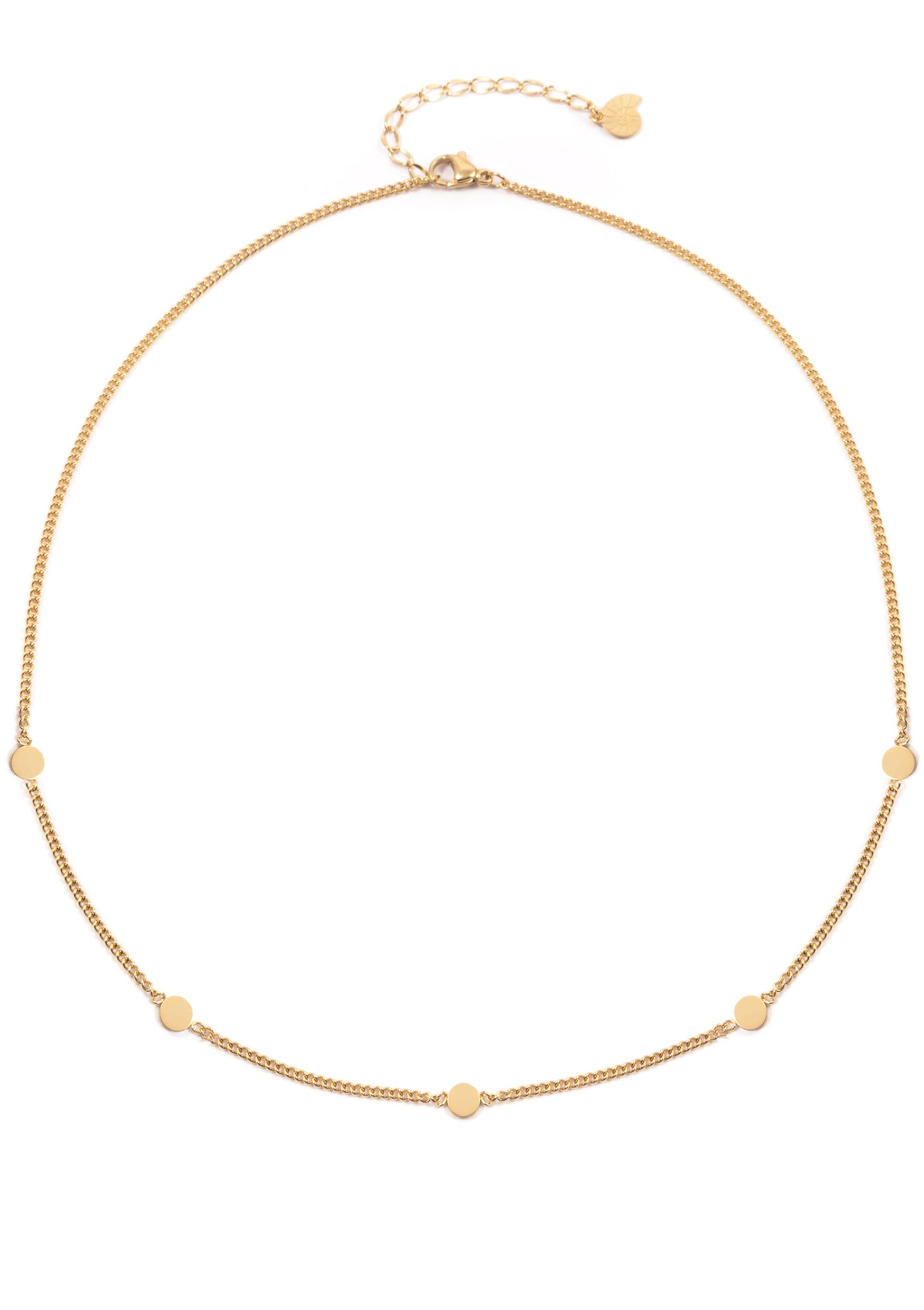 Kleine Plättchen Kette in Goldfarbe