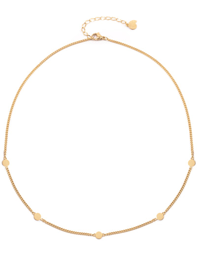 Kleine Plättchen Kette in Goldfarbe