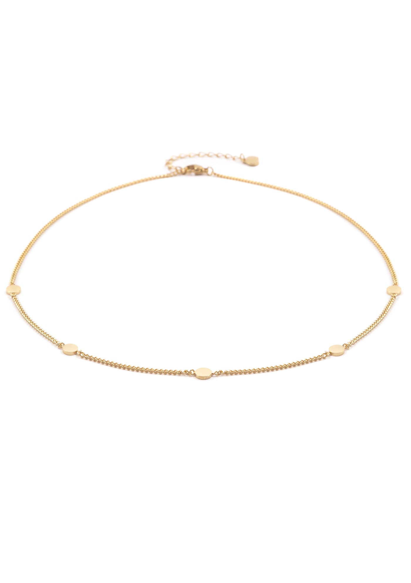 Kleine Plättchen Kette in Goldfarbe