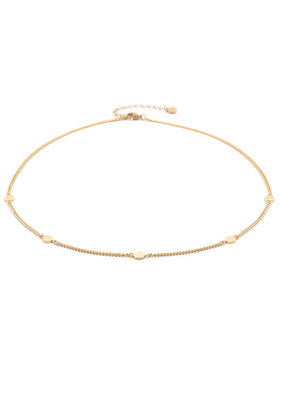 Kleine Plättchen Kette in Goldfarbe