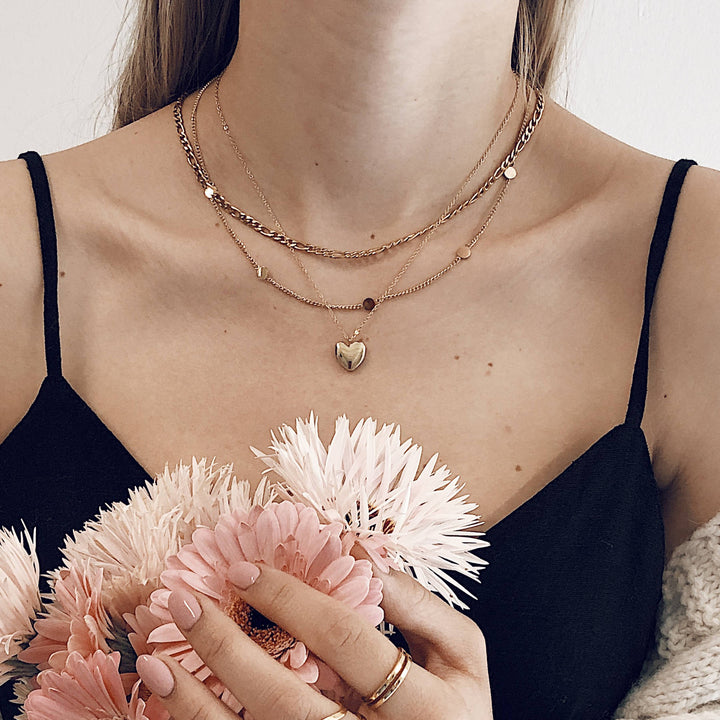 Small Circle Necklace Gold