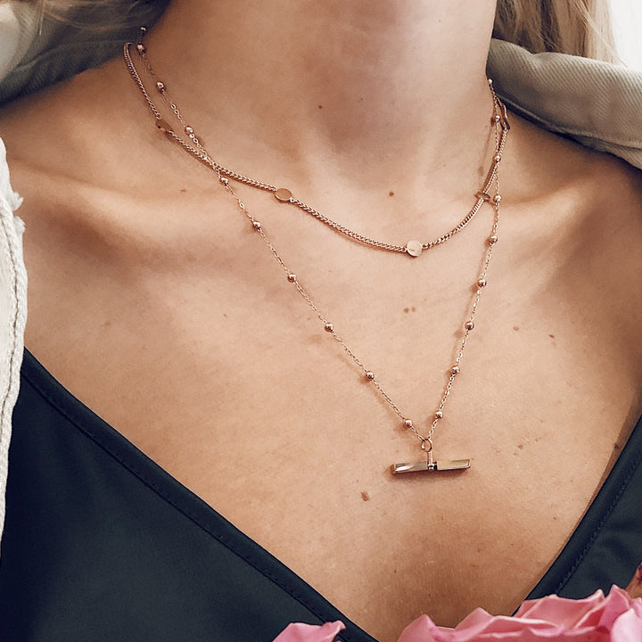Small Circle Necklace Gold