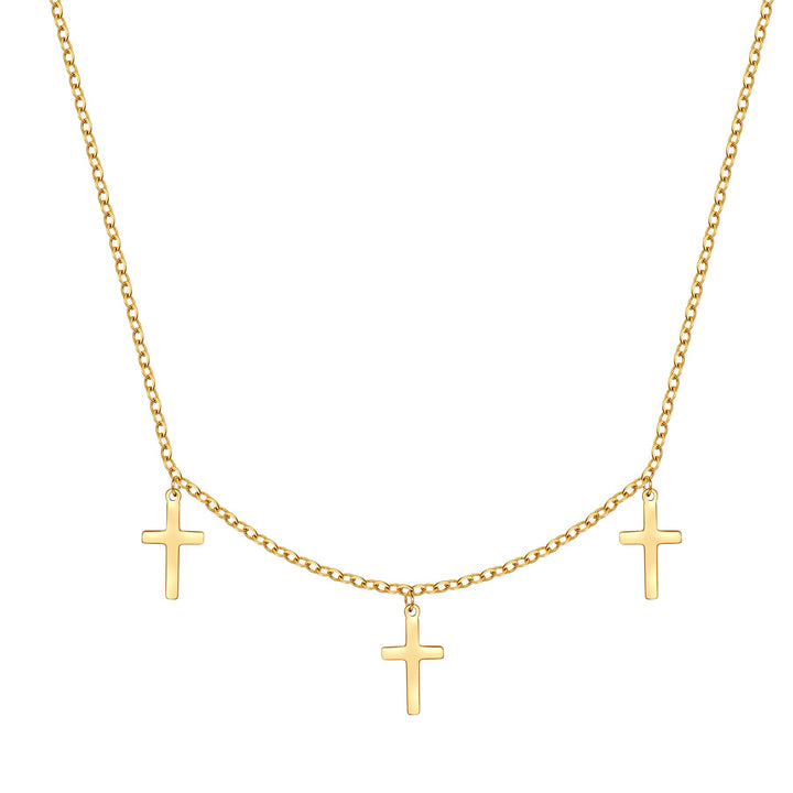 Collar de Cruz Pequeña en Oro